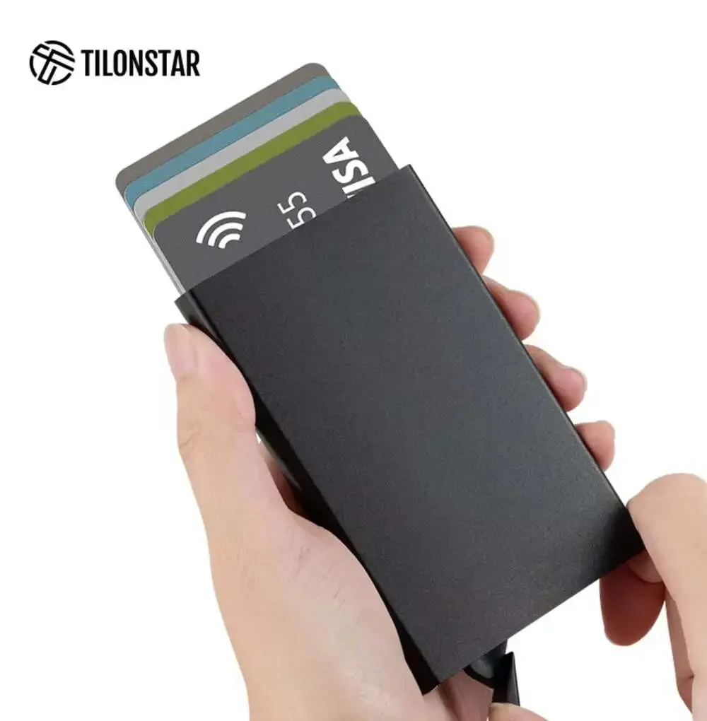 TILONSTAR TWM114 Pop-up Aluminum Slim Minimalist RFID Blocking